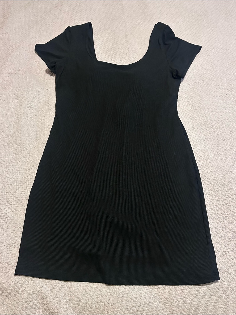 Fashion Nova plus size 3x Black Scoop Neck Mini Dress with shapewear.